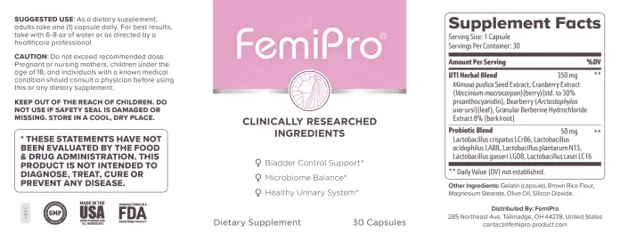 Femipro label